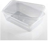 Rectangular Clear Take Away Container 500ml With Lids