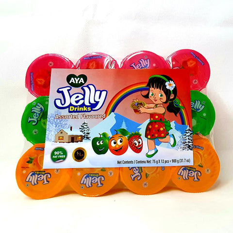 AYA Assorted Flv Jelly Drinks - 75gm x 12cups