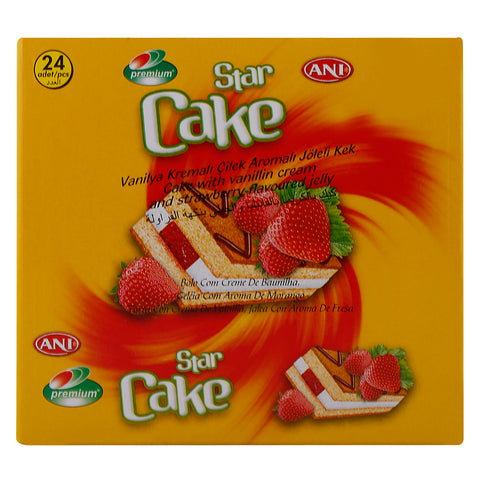 Ani Strawberry Cream Star Cake- 24 Pack 600g