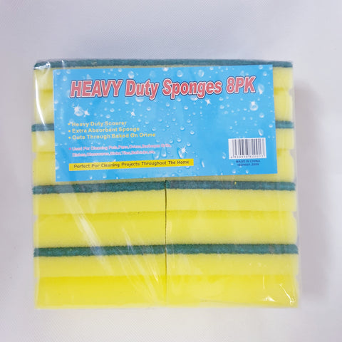 Heavy Duty Sponges 8 Pack