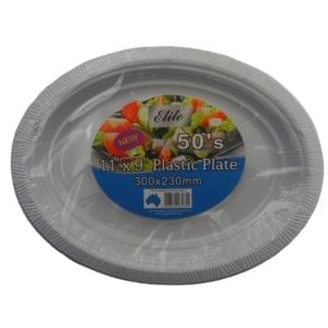 Disposable 10" (260mm) Oval Plate